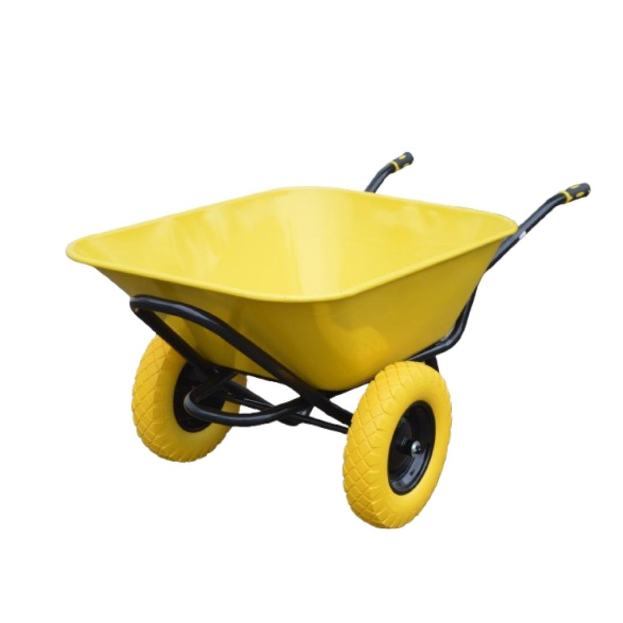 OUTILS PERRIN Brouette 165 l - 2 roues increvables - duo tonic - jaune