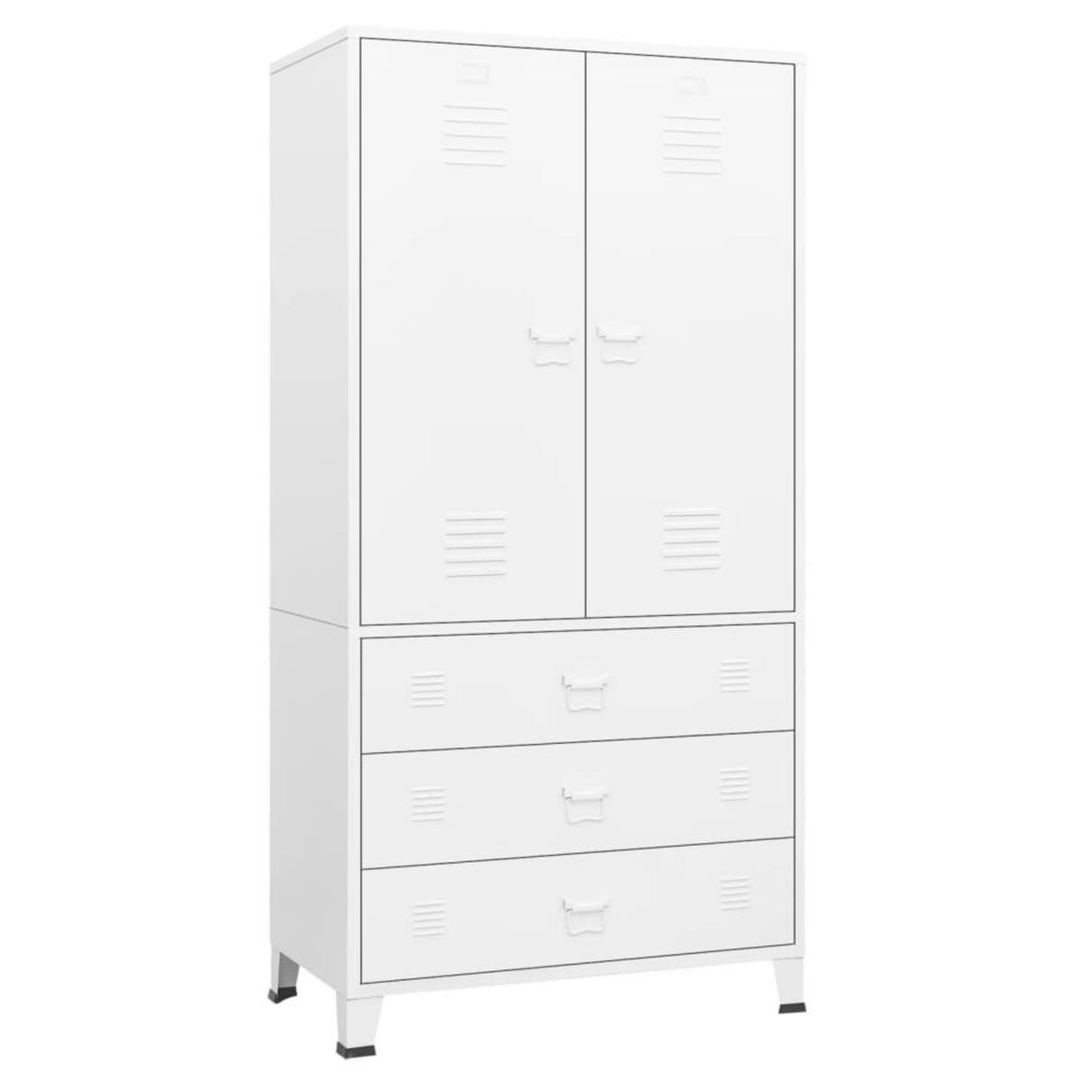 VIDAXL Garde-robe Blanc 90x50x180 cm Metal