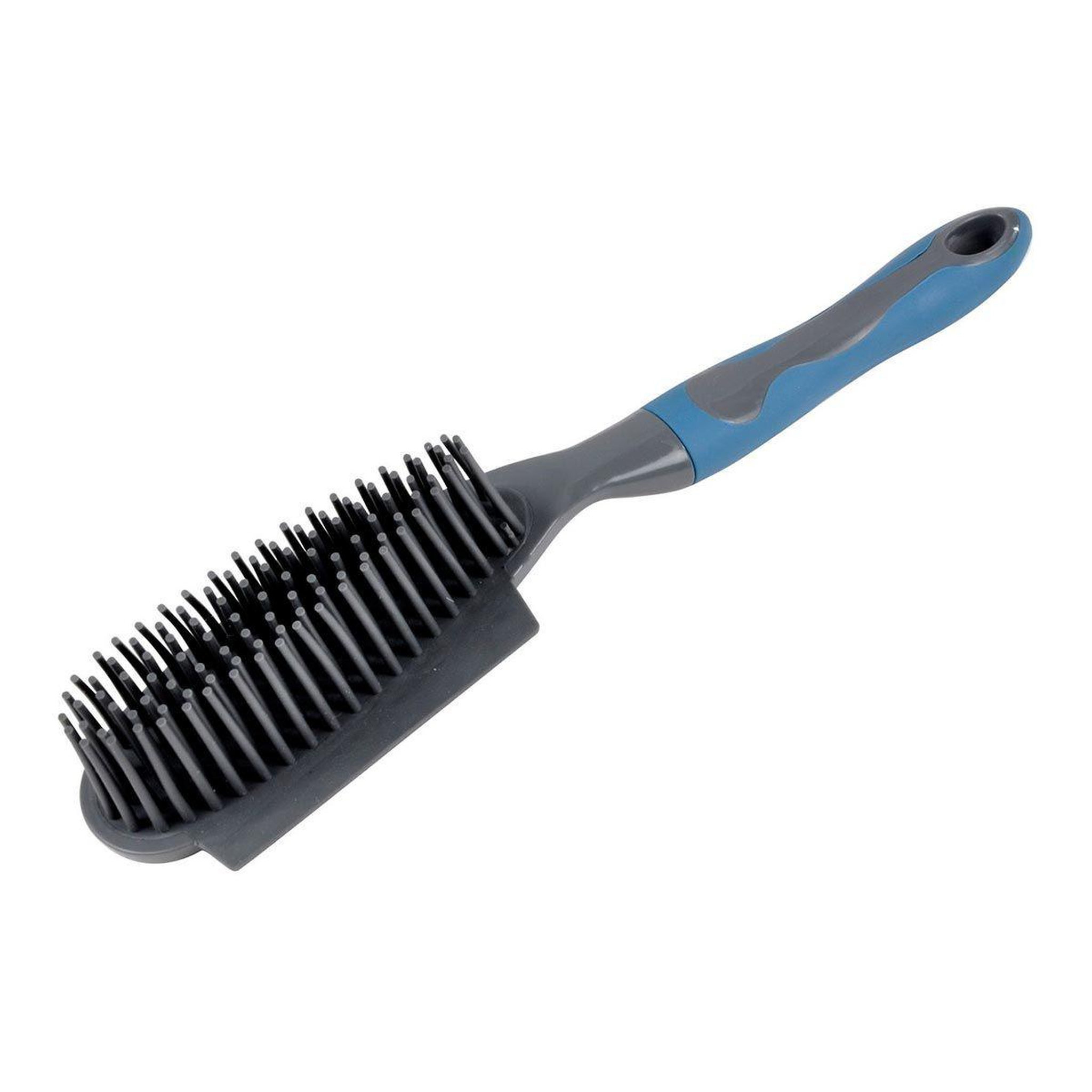 HOMEA Brosse de nettoyage  tapis  26cm anthracite & bleu paon