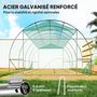 Voir la diapositive 6 : OUTSUNNY Serre de jardin 12 m² - porte zippée enroulable, 8 fenêtres - acier galvanisé PE haute densité 170 g/m² vert