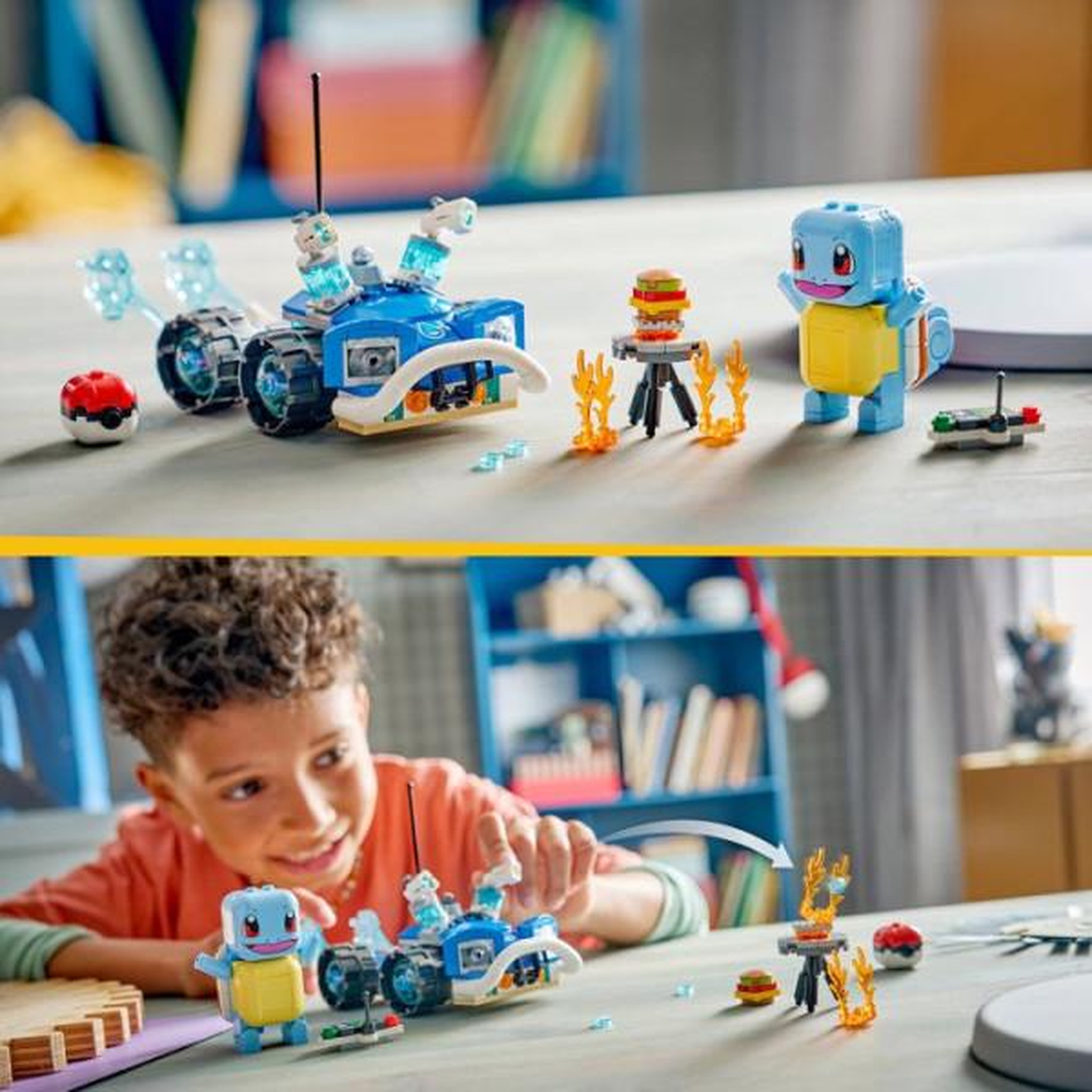 Voir la diapositive 6 : LEGO LEGO Pokémon 72156 - Set de construction compatible SMART Play™ - Carapuce, Aventure avec le buggy du Dresseur - Des 7 ans