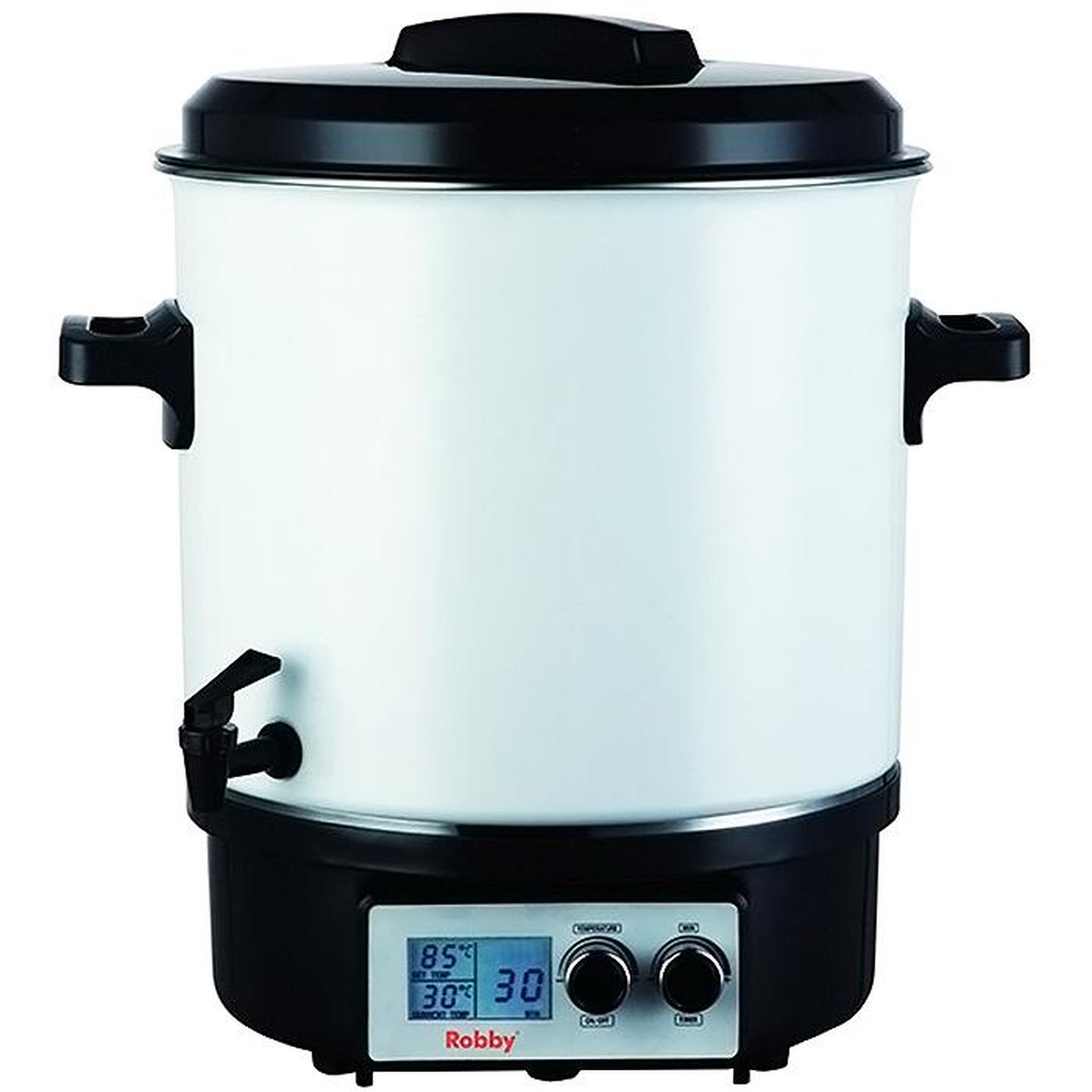 Robby Stérilisateur de bocaux électrique avec écran lcd robinet et minuteur 27l 1800w - STERI PRO LCD