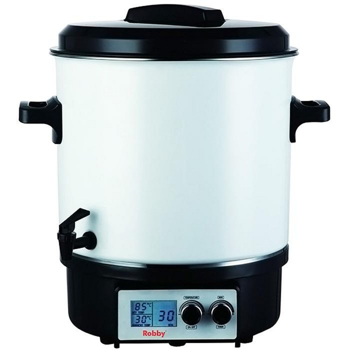 Robby Stérilisateur de bocaux électrique avec écran lcd robinet et minuteur 27l 1800w - steri pro lcd