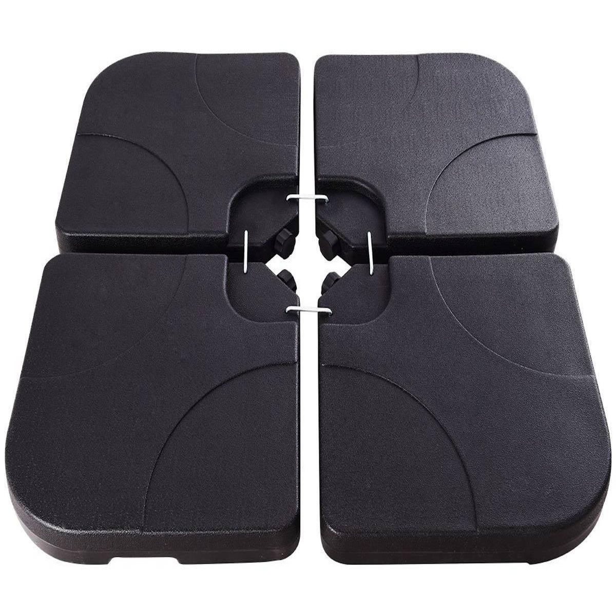 Habitat et Jardin Pied de parasol 4 dalles à lester jusqu'à 3 x 3 - 52L - Noir