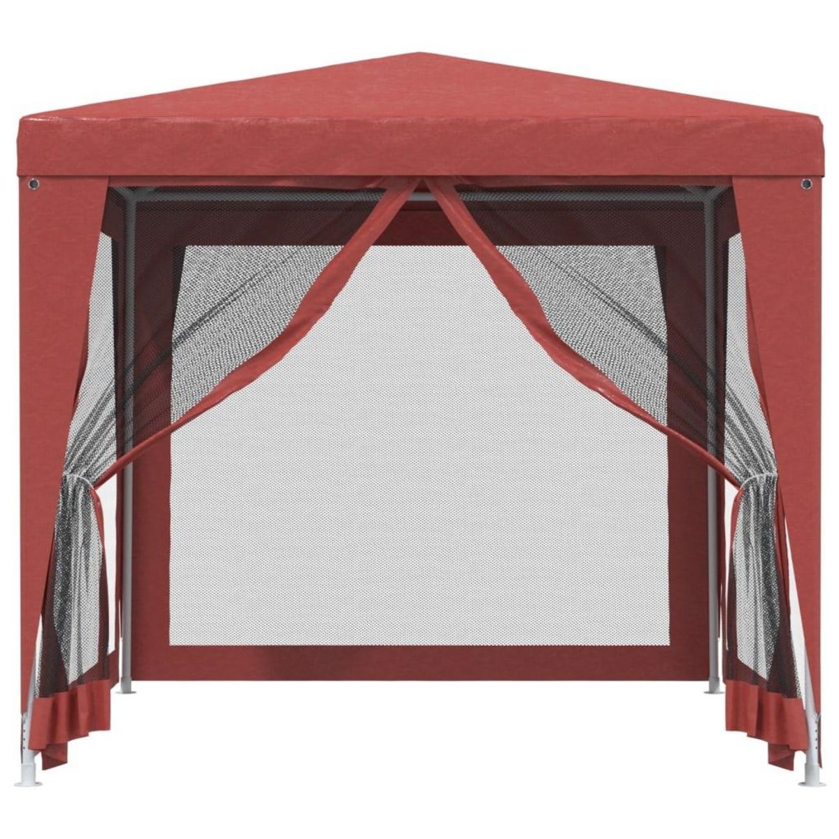 VIDAXL Tente de fete avec 4 parois laterales en maille Rouge 2.5x2.5 m