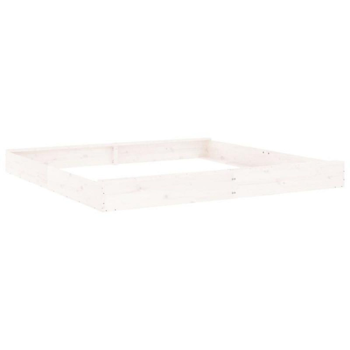 VIDAXL Bac à sable avec sièges blanc carré bois de pin massif