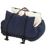 Voir la diapositive 1 : PAWHUT Siège auto sac de transport chien 2 en 1 - réglable - coussin déhoussable - coton bleu écru