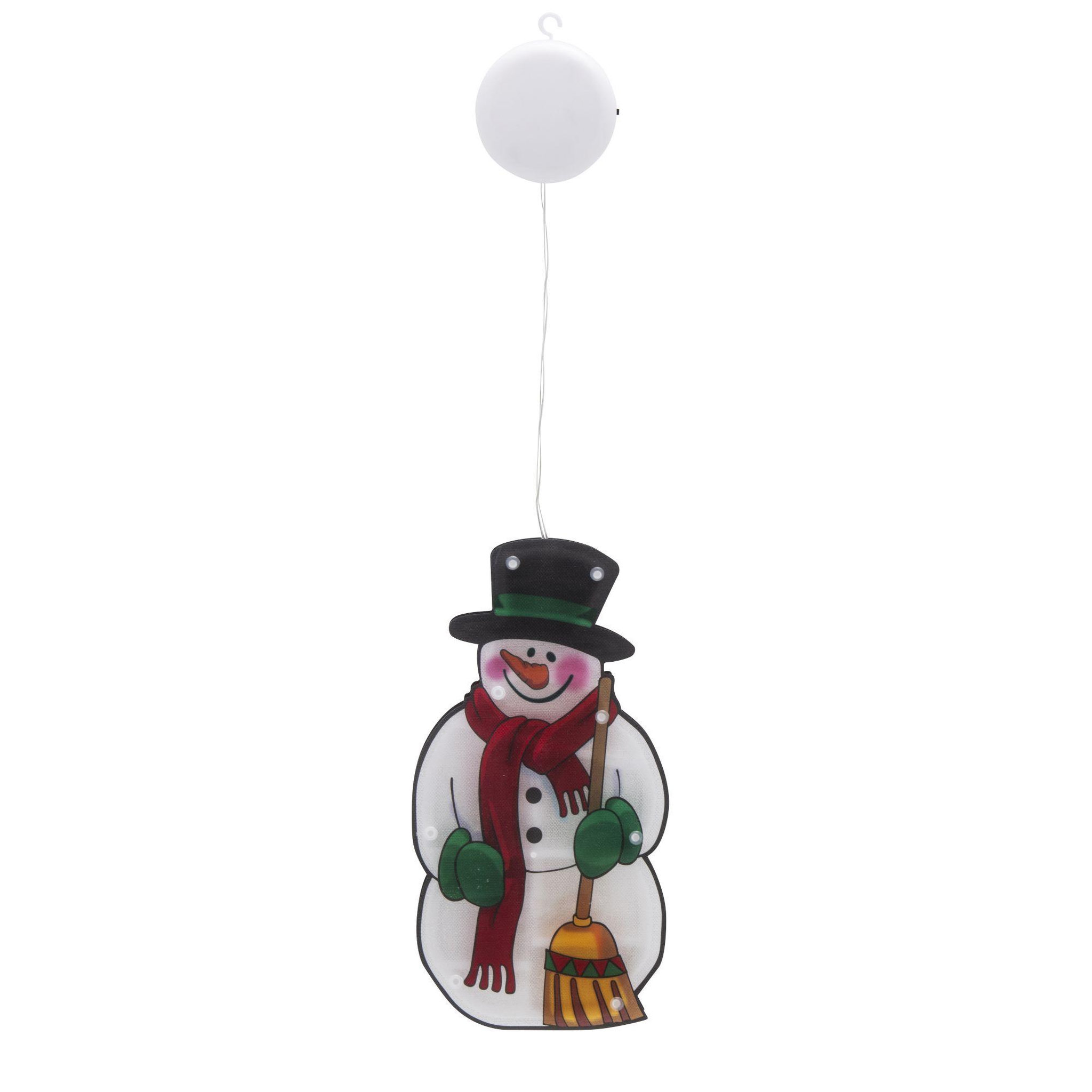 Voir la diapositive 2 : WERKAPRO Bonhomme de neige lumineux 10led  13,3 x 25 x 2,6 cm