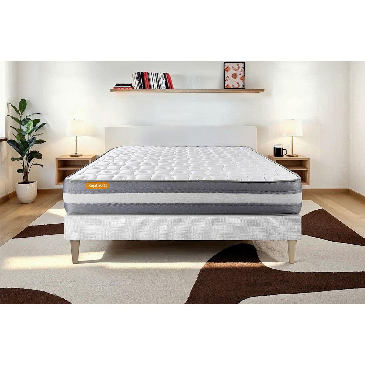 SEPTNUITS Matelas mémoire de forme Memo Plus 3 zones de confort