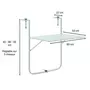 MARKET24 Table de balcon rabattable - Acier - 60 x 75 x 82-92 cm - Vert