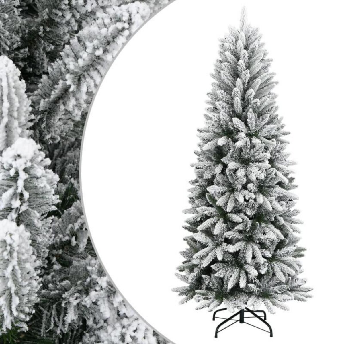 VIDAXL Sapin de Noël artificiel avec neige floquée 240 cm PVC et PE