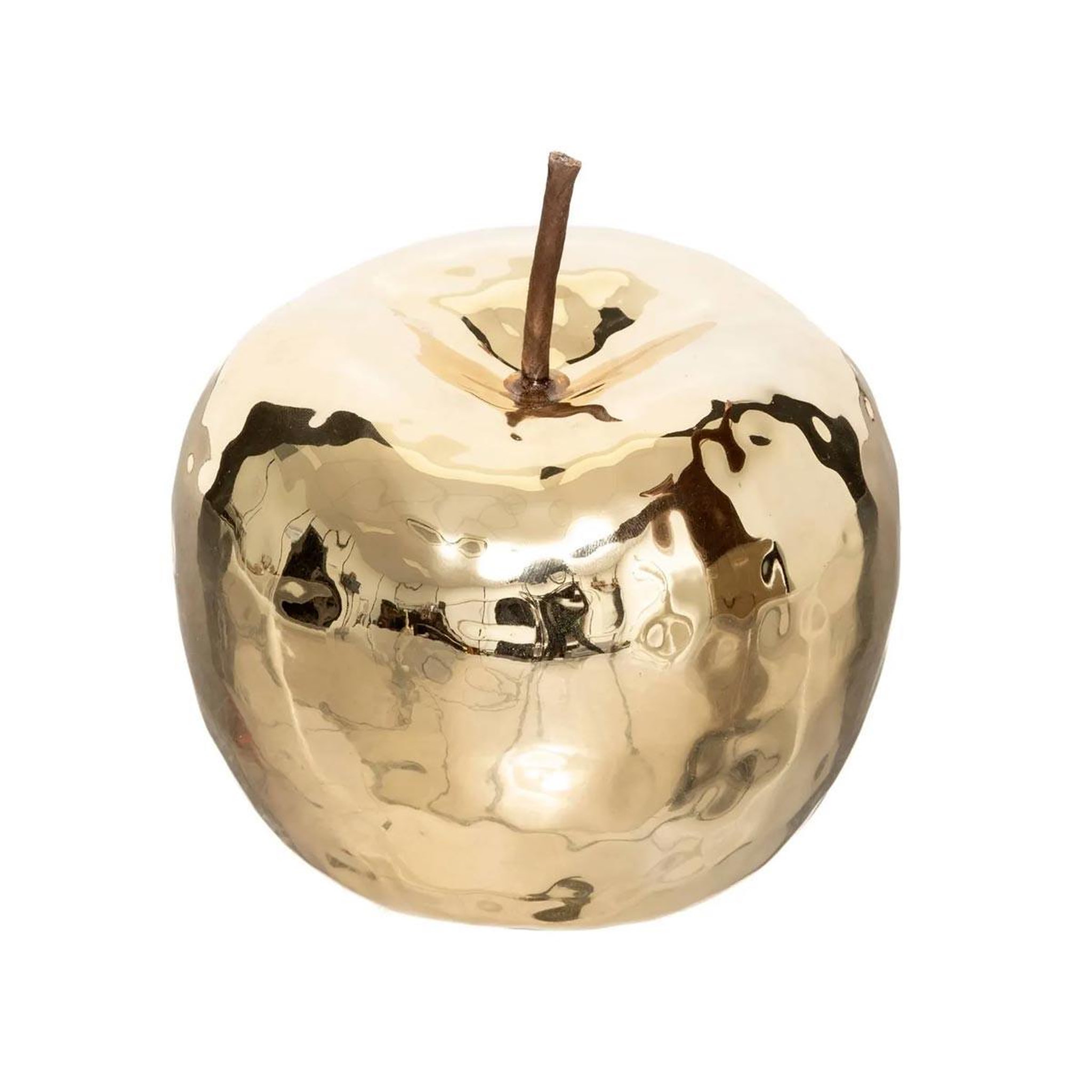 ATMOSPHERA Pomme déco à poser  céramique  14cm or