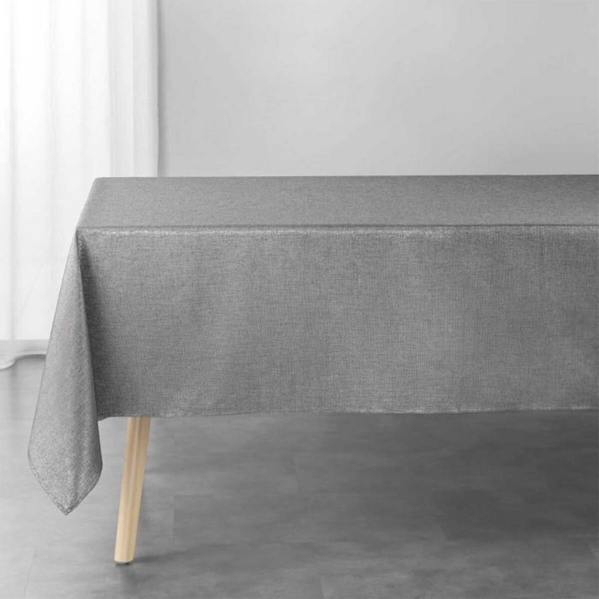 Paris Prix Nappe Rectangulaire  Silvery  140x240cm Gris