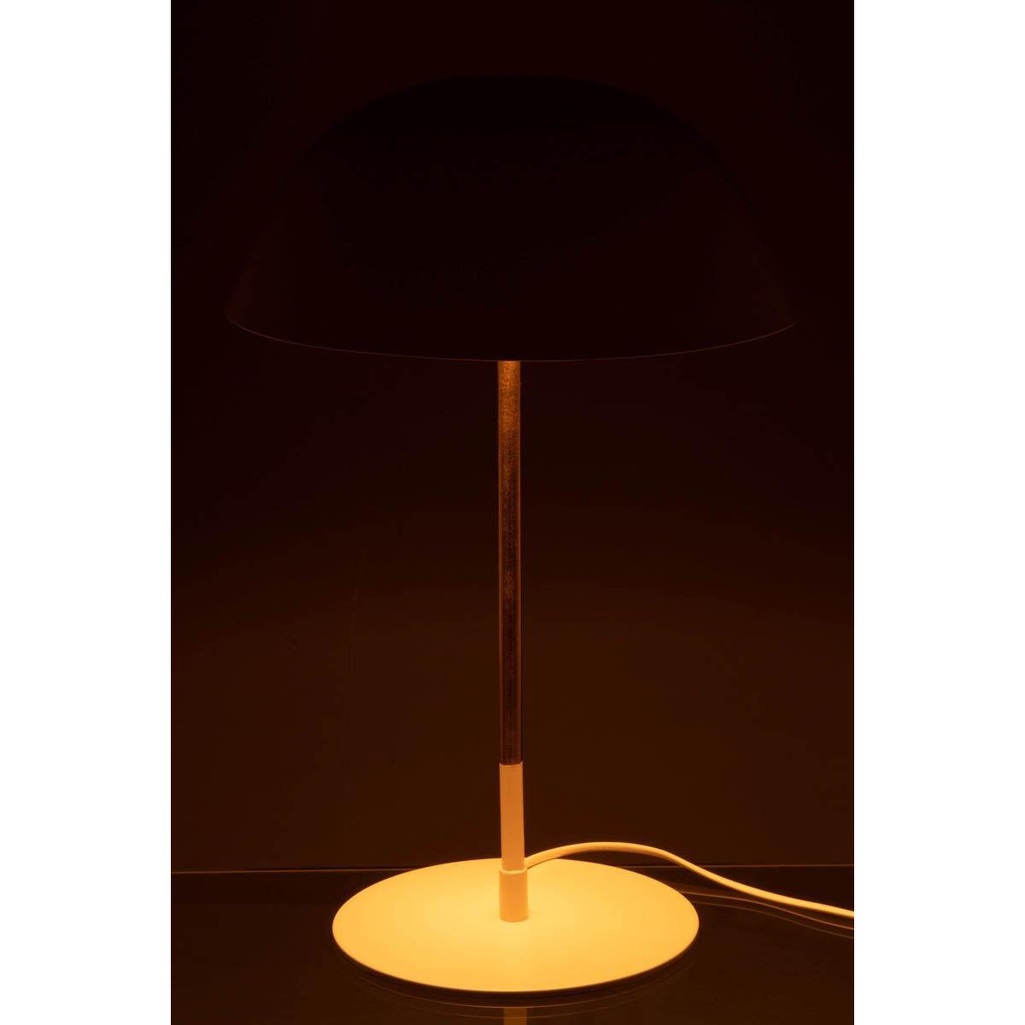 Voir la diapositive 2 : J-LINE Lampe à Poser en Métal  Ed  51cm Blanc