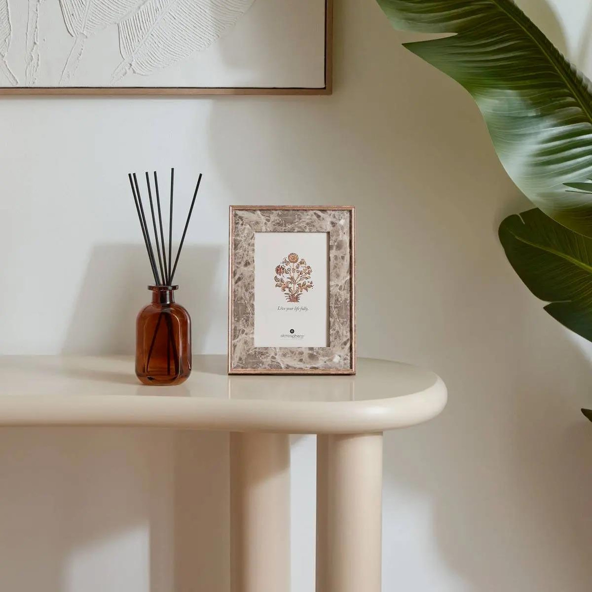 Voir la diapositive 4 : ATMOSPHERA Cadre photo effet marbre  mable  10x15cm marron