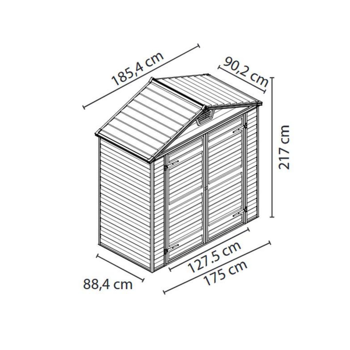 Palram Abris de jardin 1.55m² ambre - 702919