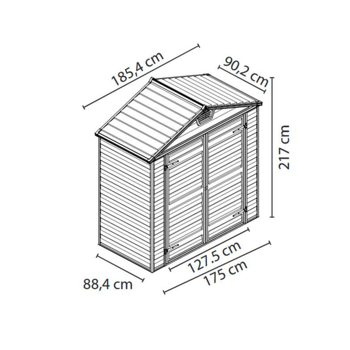 Palram Abris de jardin 1.55m² ambre - 702919