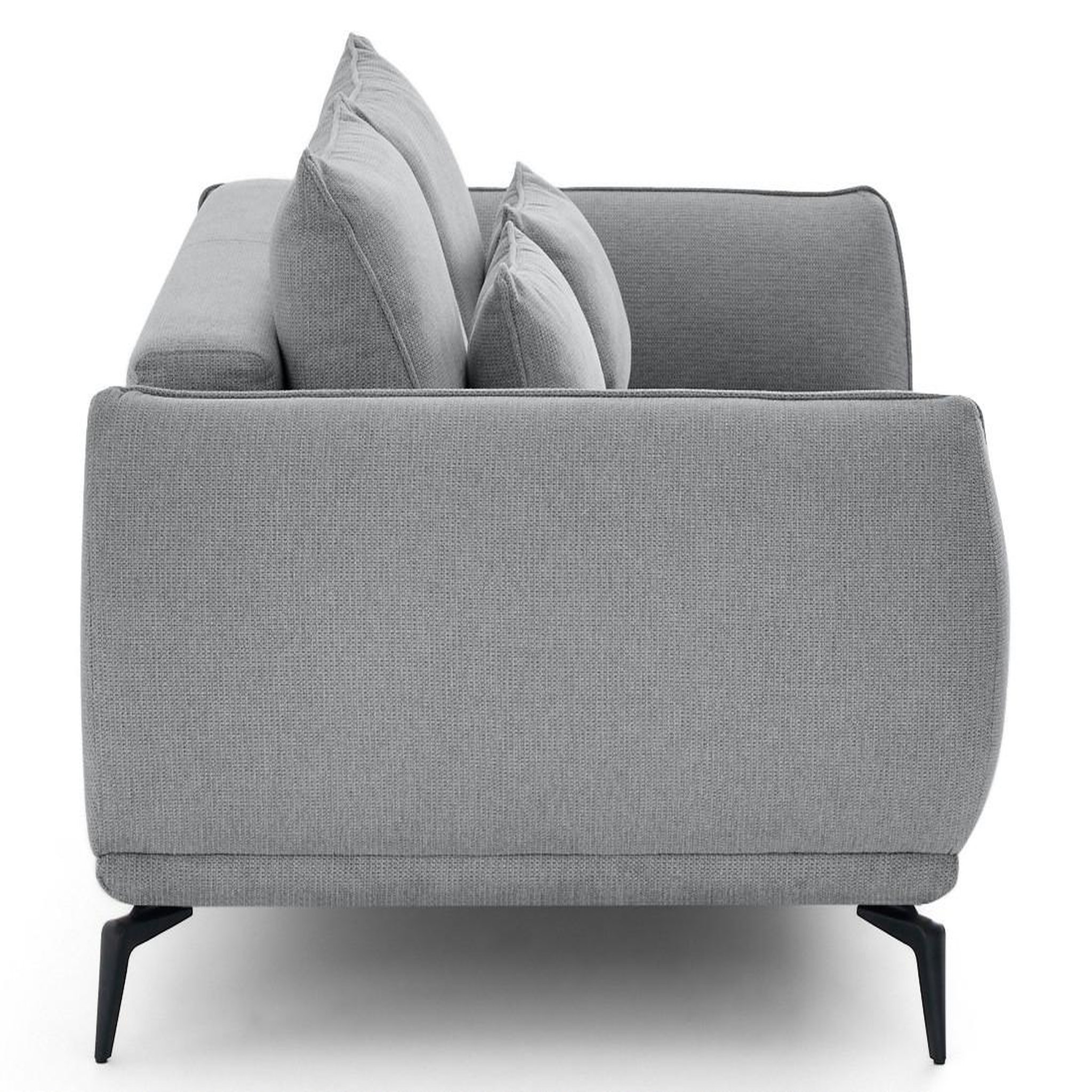 Voir la diapositive 4 : LISA DESIGN Arica - canapé droit 2 places en tissu texturé