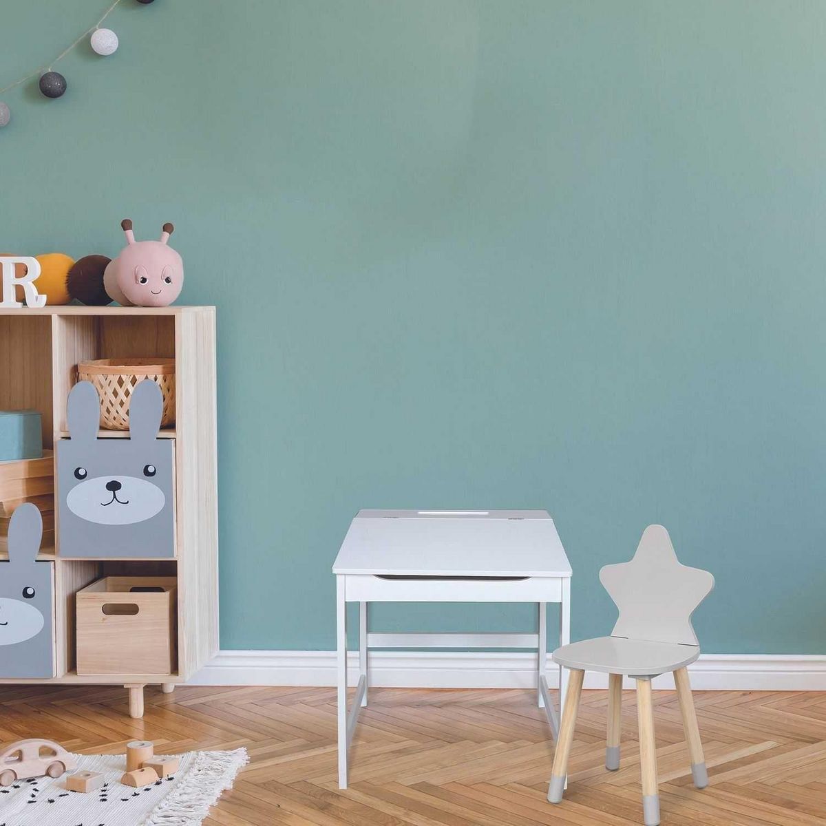 TOILINUX Bureau pupitre pour enfant en MDF - Blanc