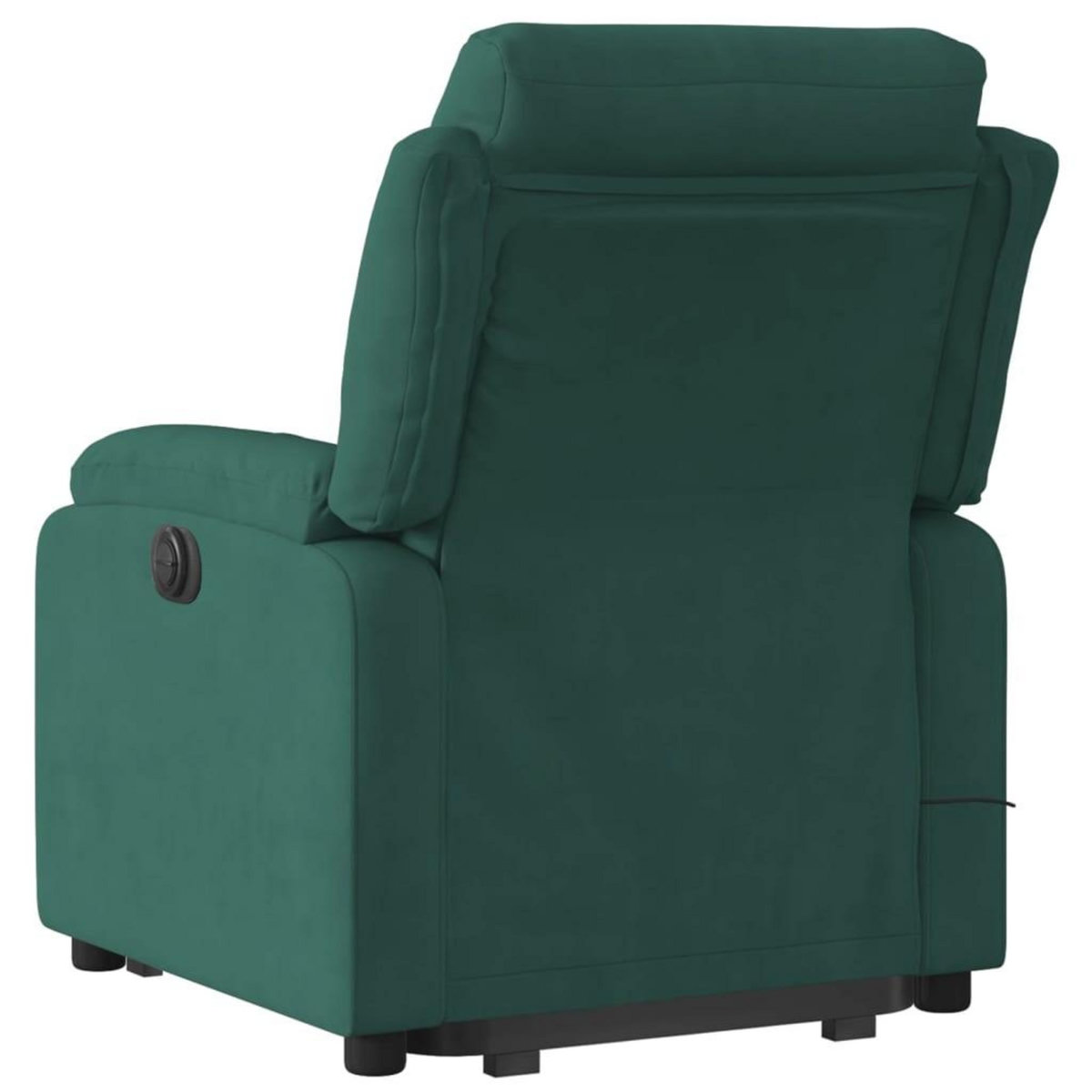 VIDAXL Fauteuil inclinable de massage electrique vert fonce velours