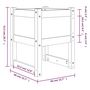 Voir la diapositive 6 : VIDAXL Jardinieres 2 pcs Noir 40x40x52,5 cm Bois massif de pin