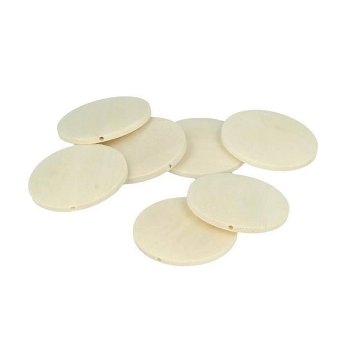 Artemio 10 perles en bois rondes plates 40 mm