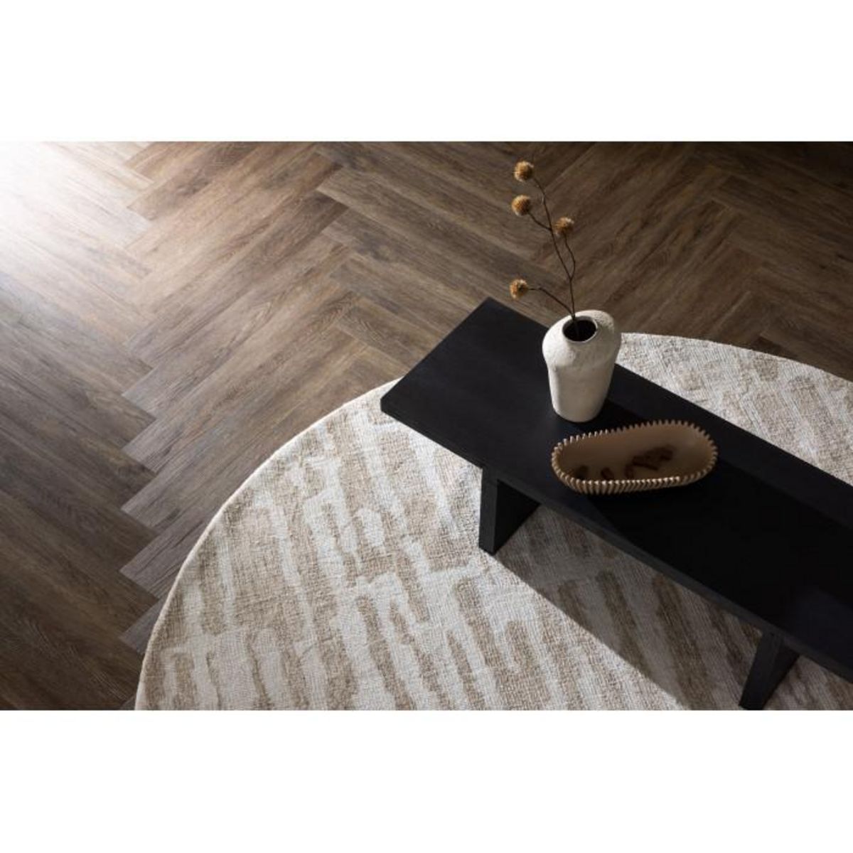 Paris Prix Tapis Déco Rond  Milos  200cm Beige