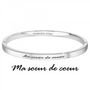 Voir la diapositive 3 : SC CRYSTAL Ma soeur de cœur - Bracelet SC Crystal en Acier Rhodié argenté