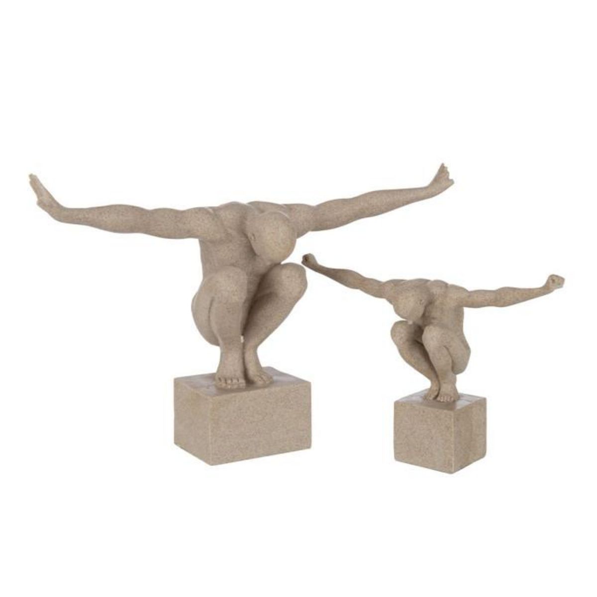 Paris Prix Statuette Déco sur Socle  Athlète  49cm Beige
