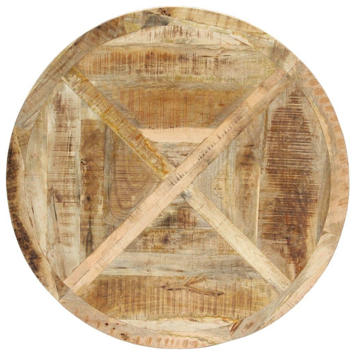 VIDAXL Table a manger Rond 120x76 cm Bois de manguier massif