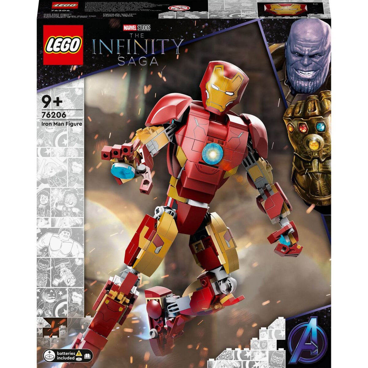 LEGO Marvel 76206 L’Armure Articulée d’Iron Man, Jouet de  Construction pour Enfants, Set Infinity Saga pas cher 