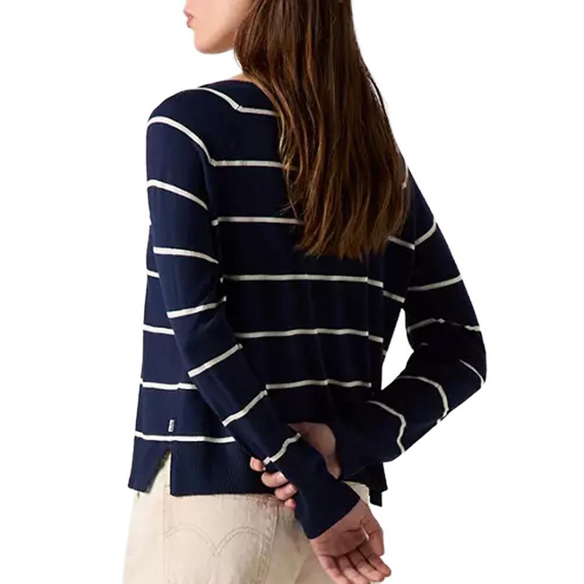 Voir la diapositive 2 : Levi's Pull Marine Femme Levi's Petal Vneck