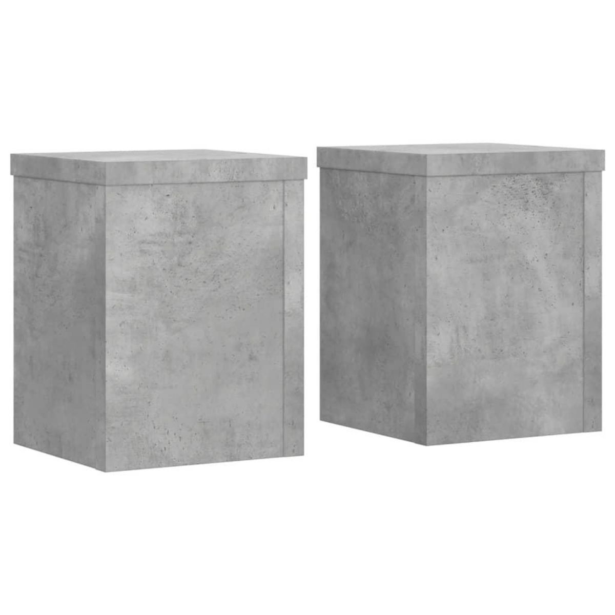 VIDAXL Supports pour plantes 2 pcs gris beton bois d'ingenierie
