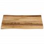 Voir la diapositive 3 : VIDAXL Dessus de table bord vivant 60x60x2,5 cm bois de manguier brut