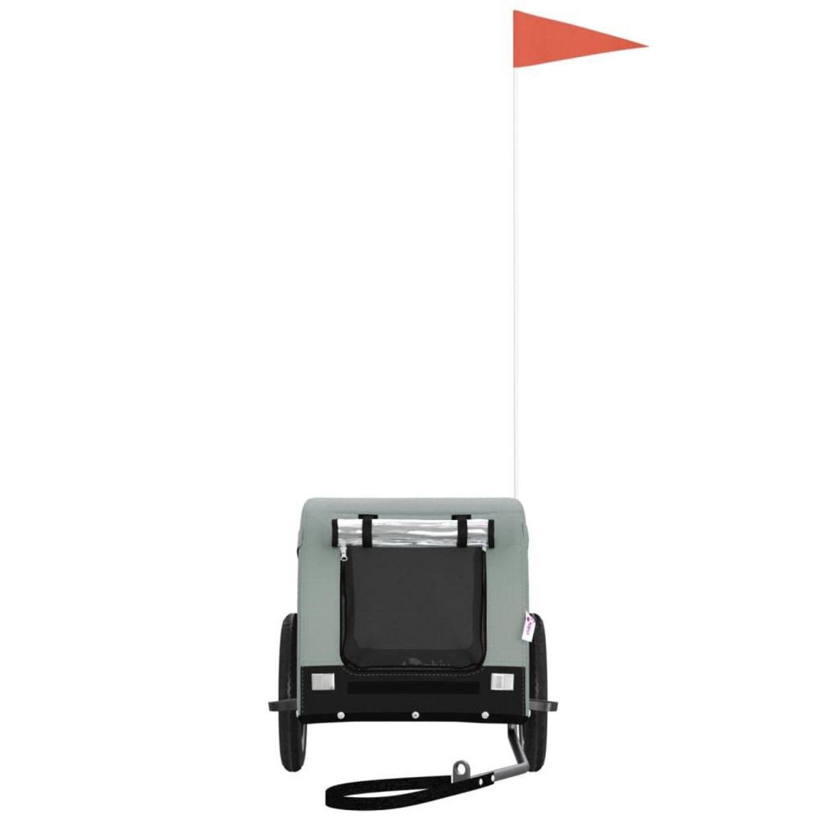 VIDAXL Remorque de velo pour animaux de compagnie gris et noir