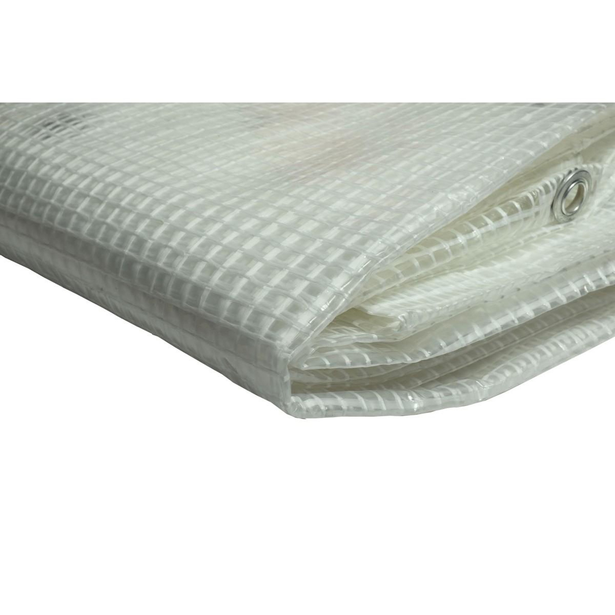 Voir la diapositive 3 : Tecplast Bâche de jardin 4 x 3 m armée transparente en polyéthylène 170g/m2