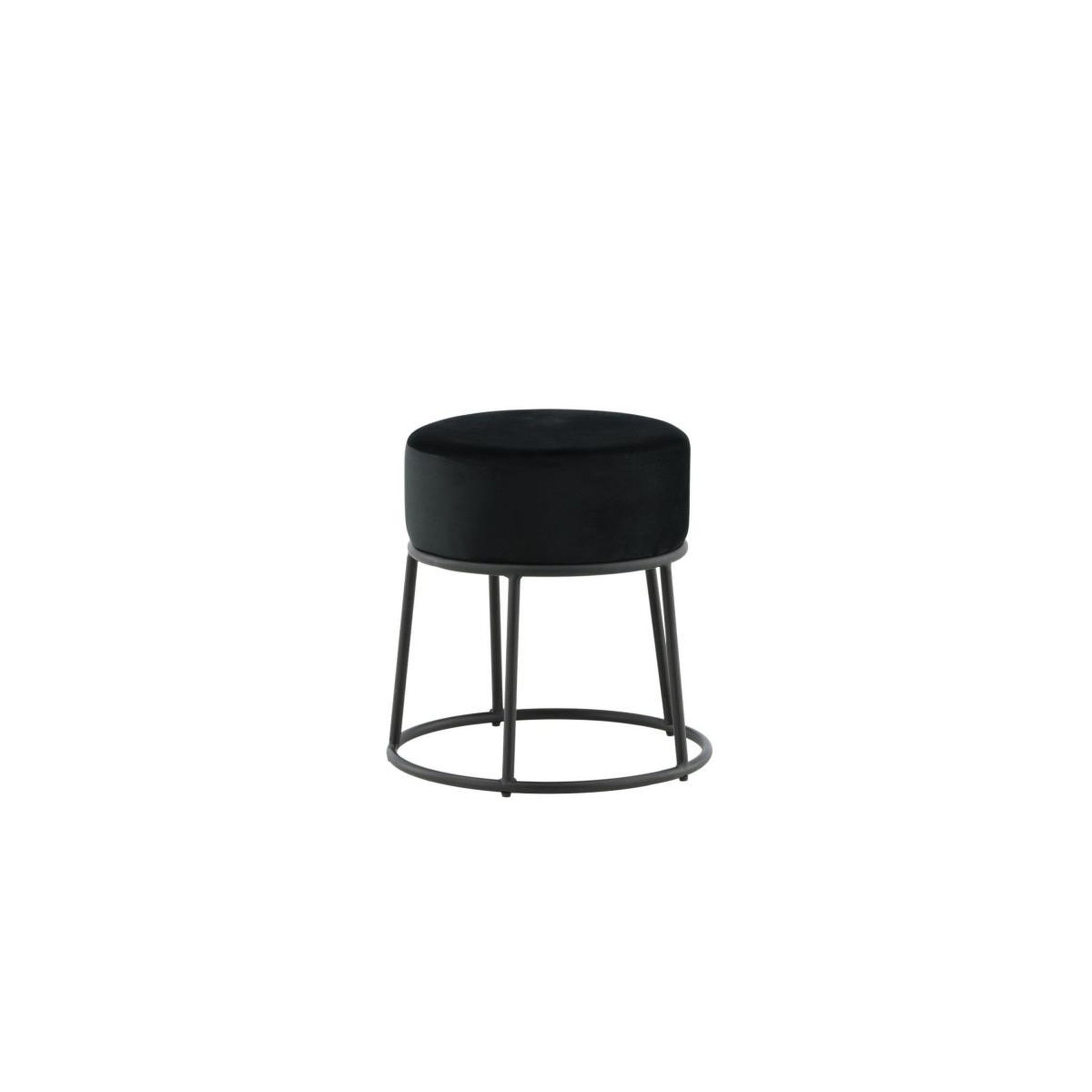 Voir la diapositive 3 : Paris Prix Pouf design en velours  petra  46cm noir