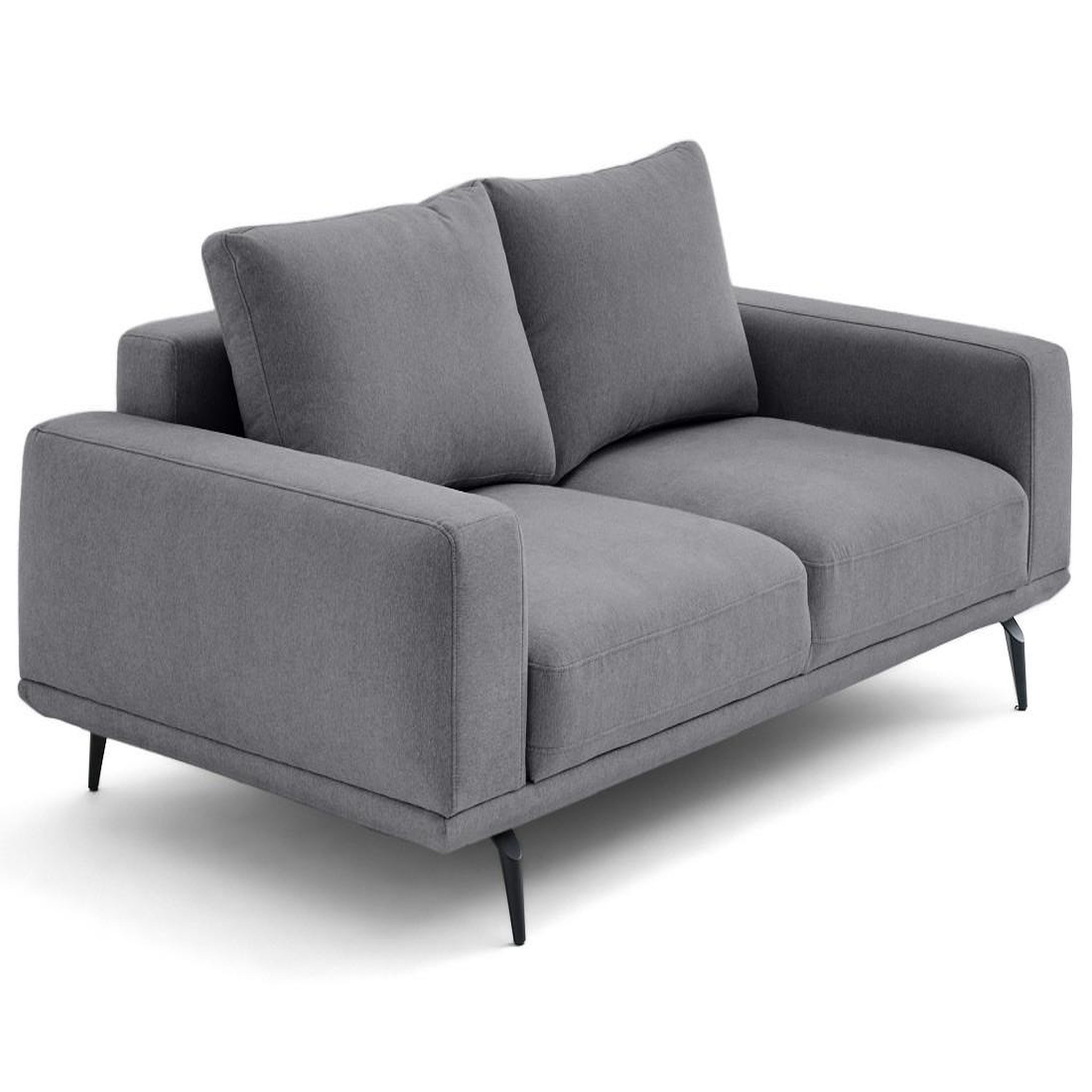 Voir la diapositive 5 : LISA DESIGN Vicence - canapé droit 2 places en tissu