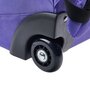 AUCHAN Cartable à roulettes 36 cm Premium brillant dans le noir polyester LICORNE violet 