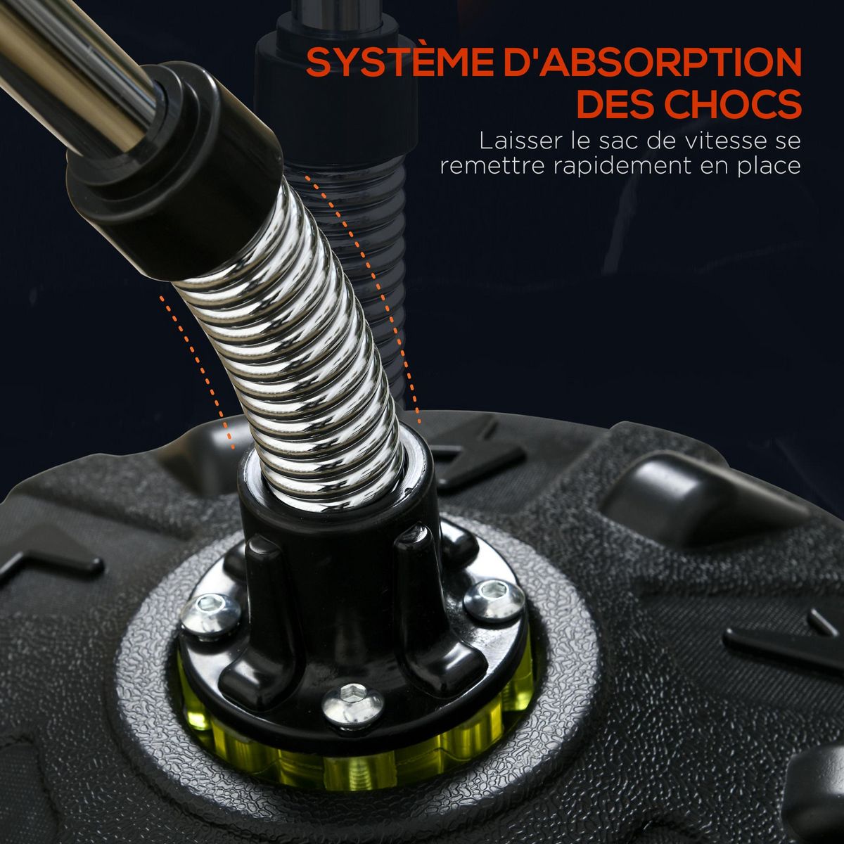 HOMCOM Punching ball sur pied hauteur réglable H.147 -165cm - ressort central, socle ventouses - bleu blanc rouge