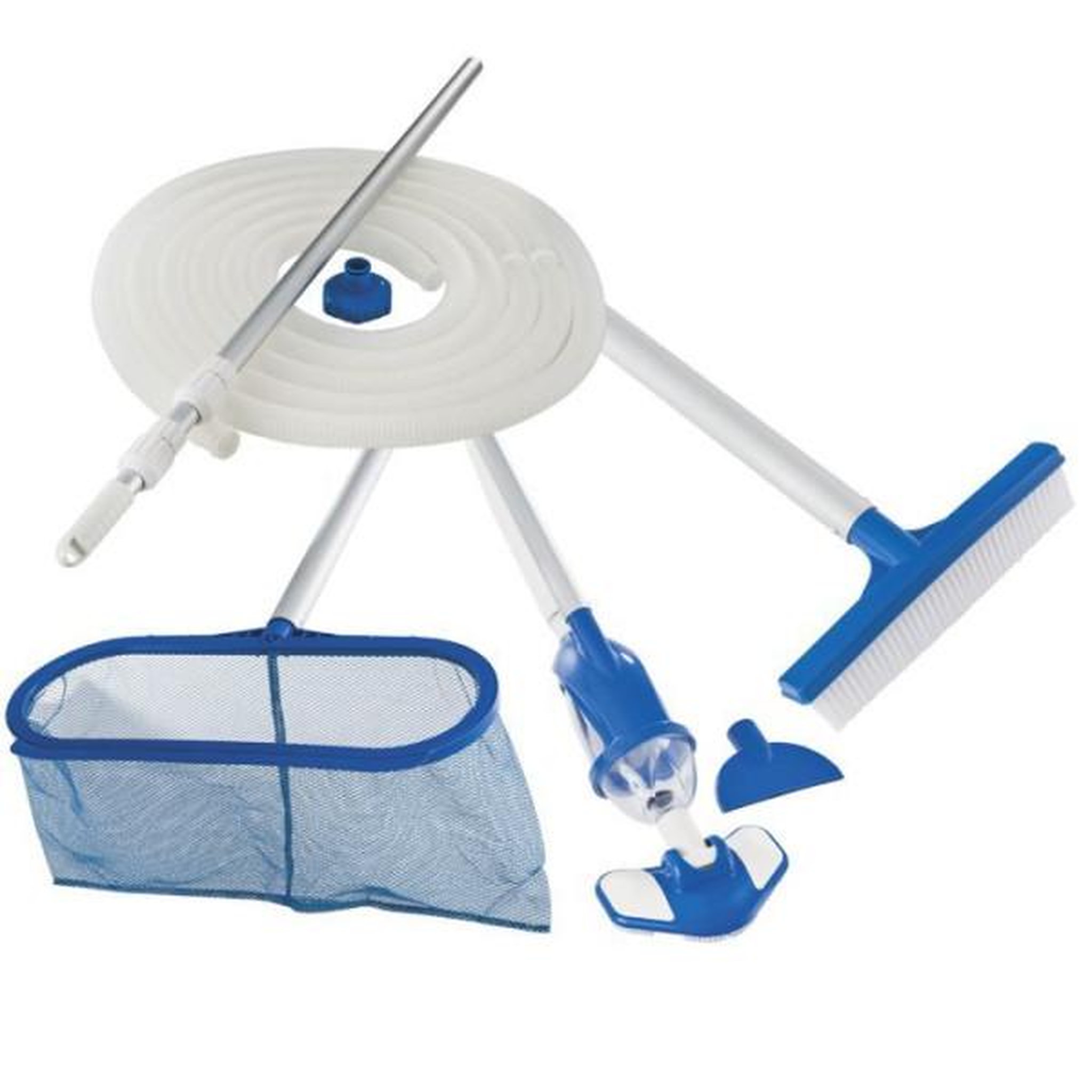 INTEX Kit d'entretien pour piscine hors sol Vac+ - INTEX - 28003 - Aspirateur, épuisette, brosse