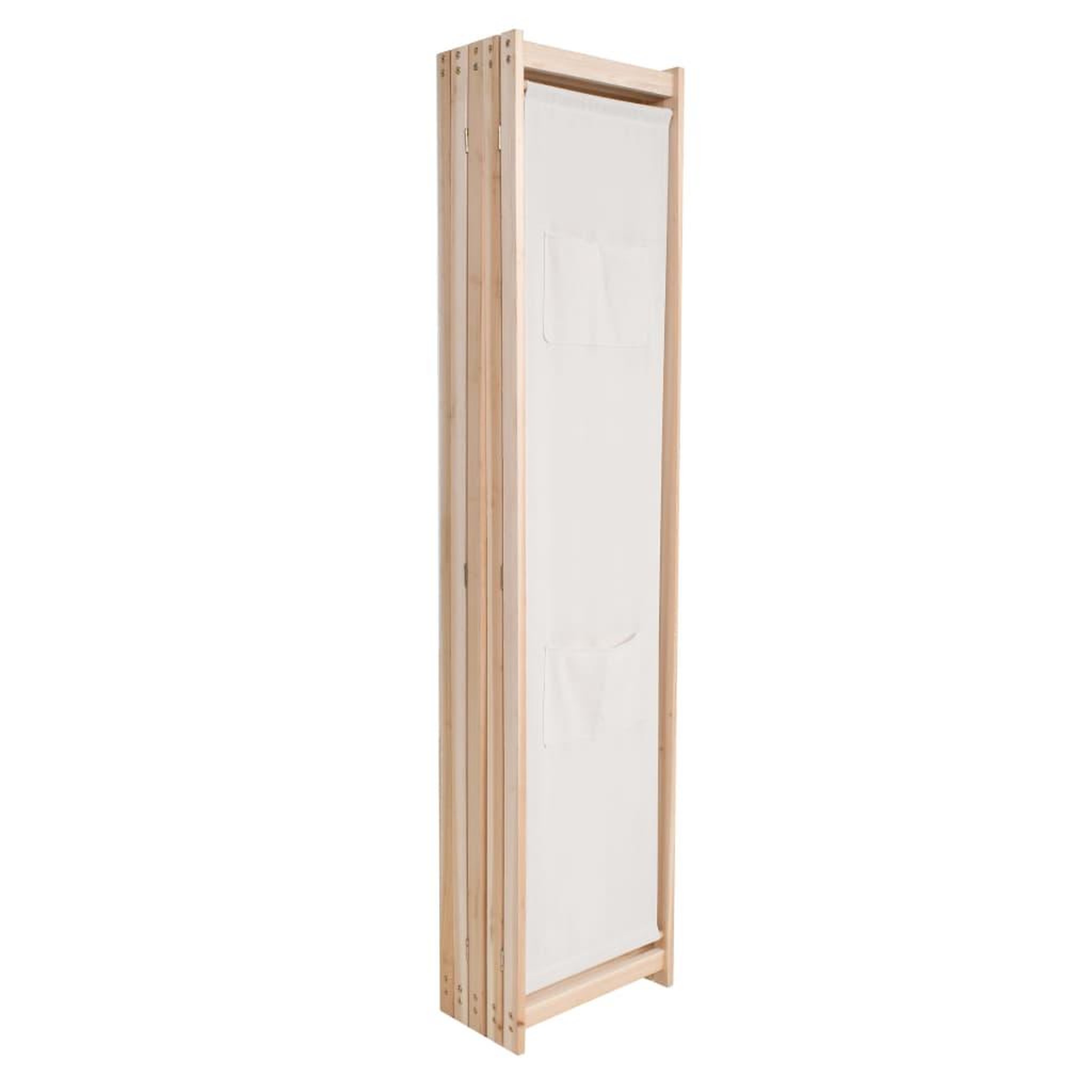 Voir la diapositive 2 : VIDAXL Cloison de separation 5 panneaux Creme 200 x 170 x 4 cm Tissu