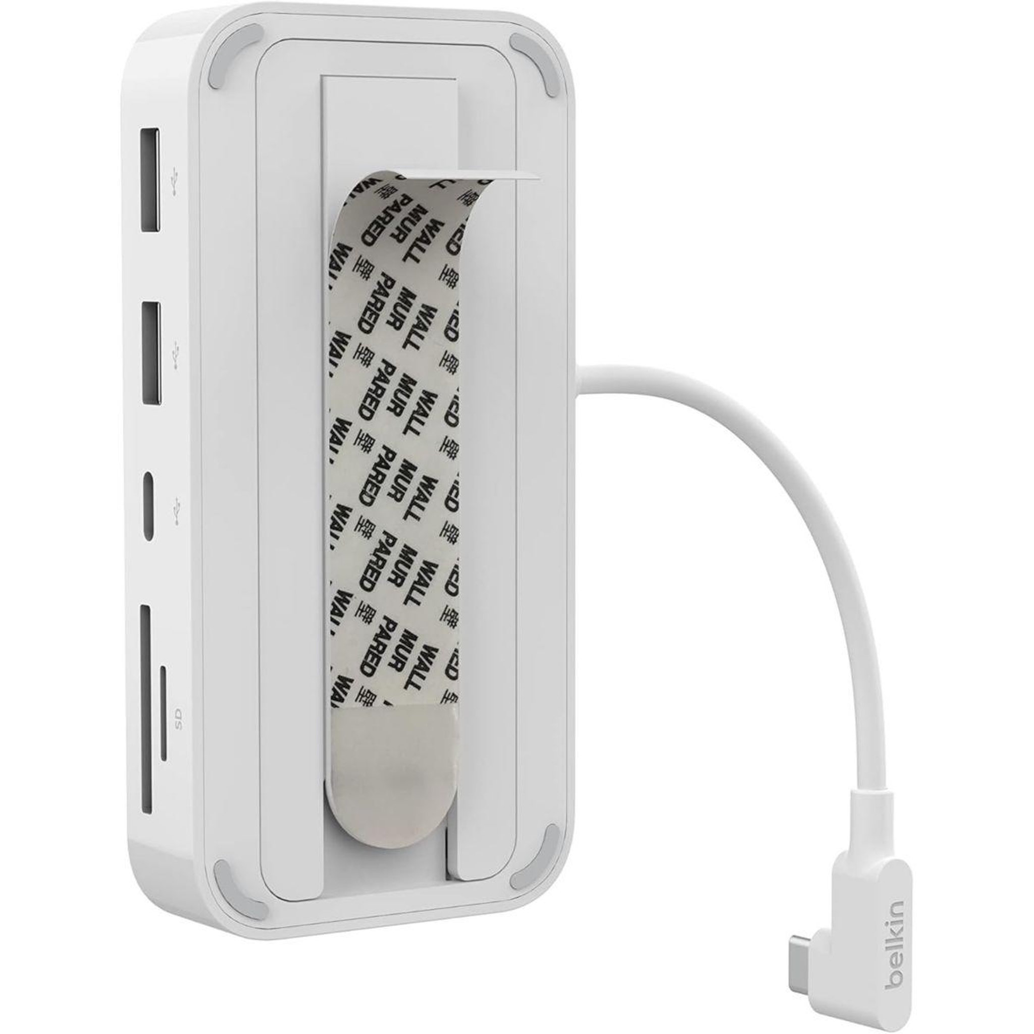 Voir la diapositive 4 : Belkin Hub 6 en 1 USB-C avec support clipsable