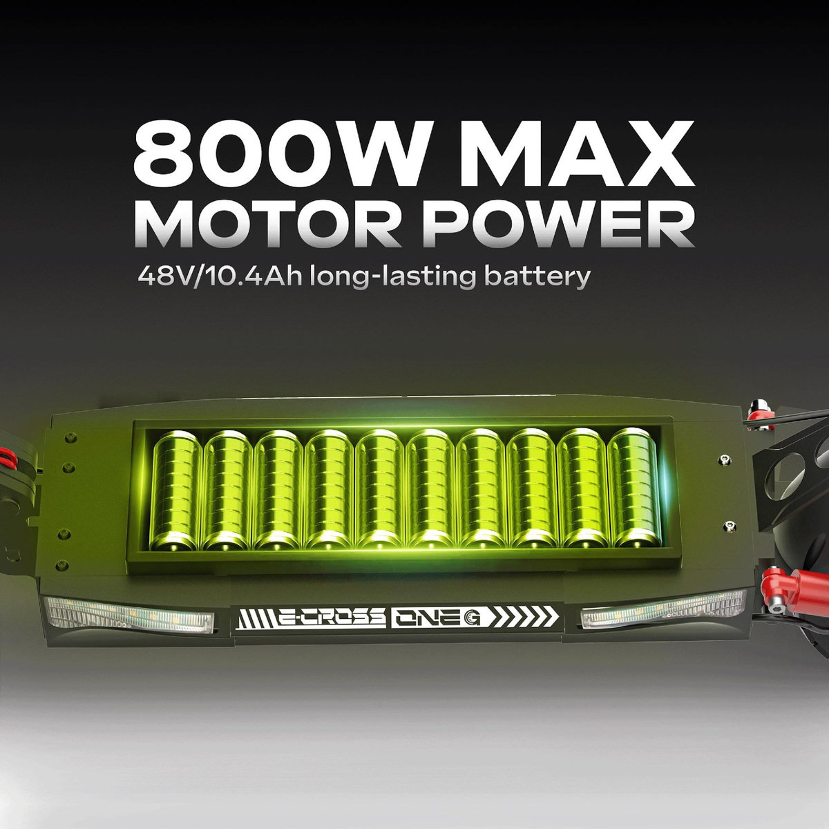 URBANGLIDE Trottinette Électrique ECROSS – 800W, 25 km/h, Autonomie 50 km, Pneu tout terrain 10  - 23Kg