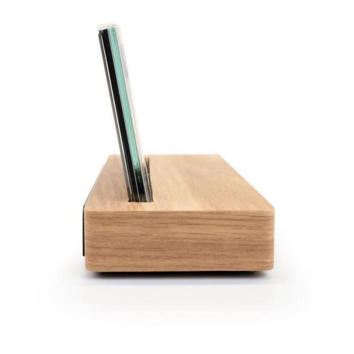 THOMSON Réveil station météo - THOMSON - Bois clair - Affichage température, Hygrométrie, Double alarme, USB-C, Sonde sans fil