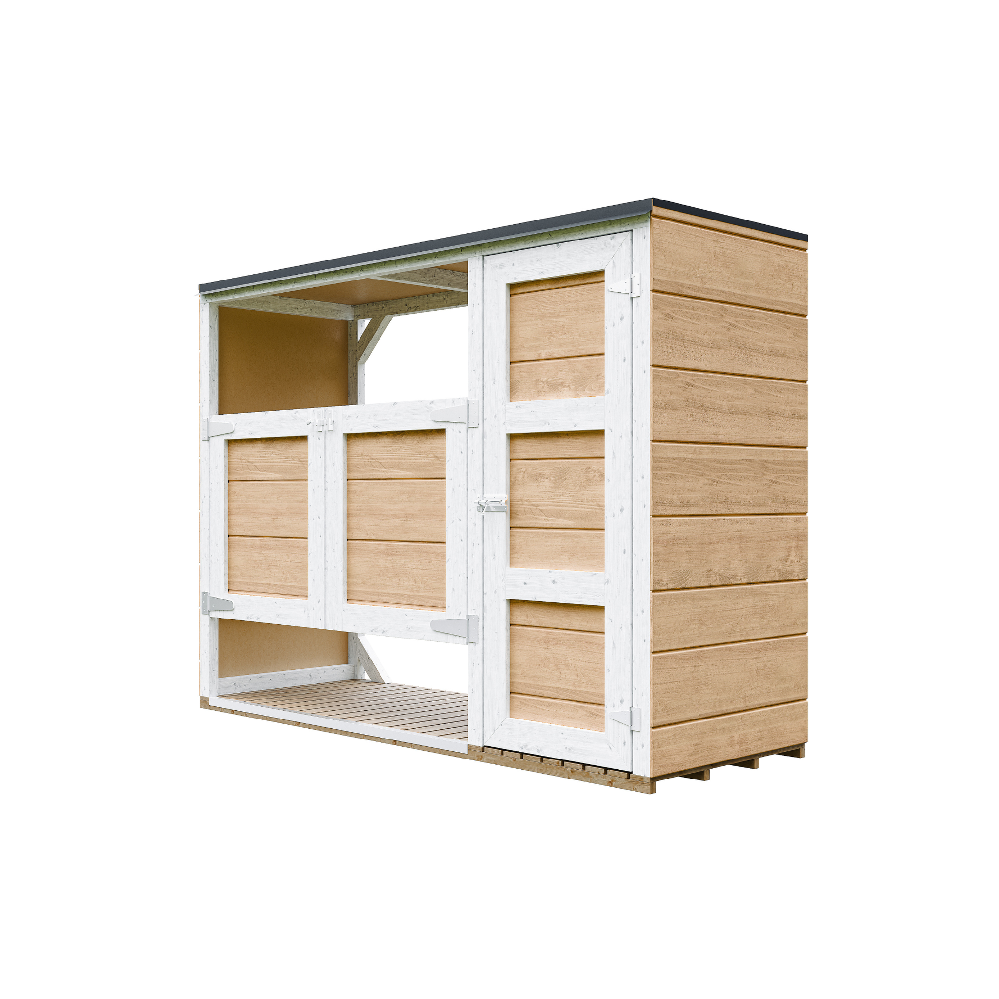 Voir la diapositive 2 : TIMBELA Abri de jardin pour poubelles, Cache poubelle extérieur 2x240L M981A