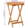 Voir la diapositive 6 : VIDAXL Table de jardin pliable Ø60x75 cm Bois d'eucalyptus solide