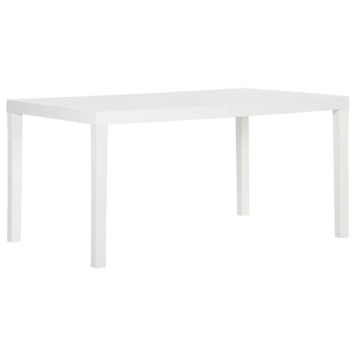 VIDAXL Table de jardin 150x90x72 cm PP Blanc