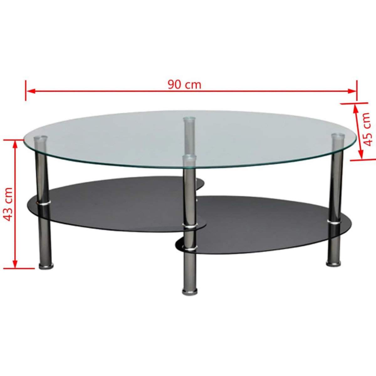 VIDAXL Table basse avec design exclusif Noir