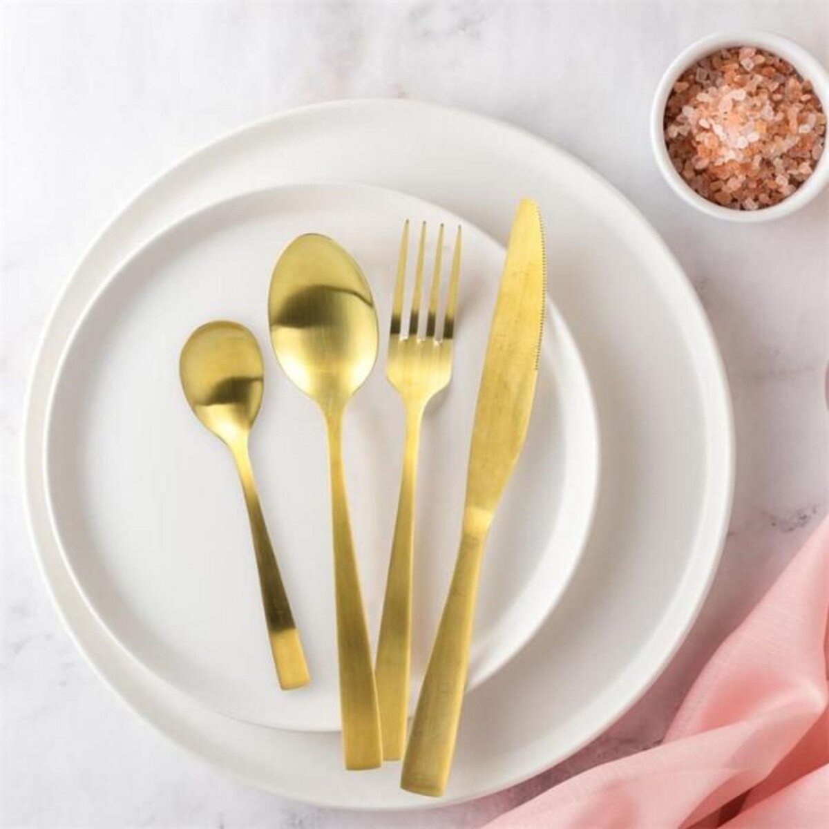 Saveur et dégustation Ménagère en inox design Gold - 16 Pièces - Doré